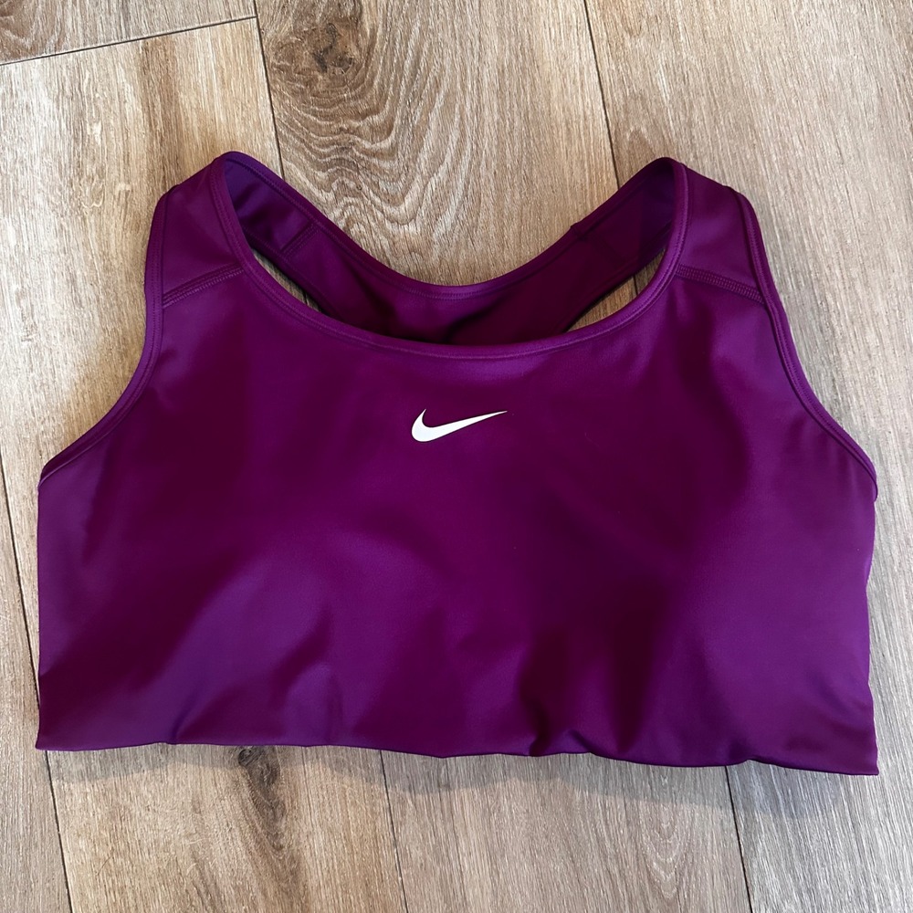 Nike Dri-FIT Womens Purple Racerback Medium Support Sports Bra 445687-77445